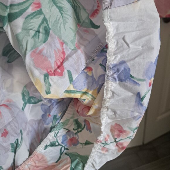 LADY PEPPERELL no iron percale TWIN size fitted flat pillowcase eyelet trim - Picture 4 of 10